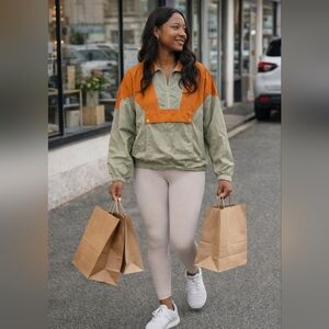 NWT Jodifl Color block Windbreaker Jacket Size Medium